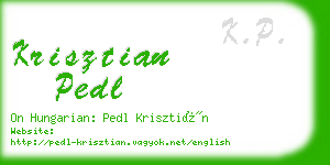 krisztian pedl business card